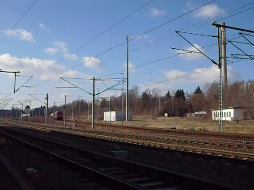 232 238-6 bei der Ausfahrt in Reichenbach/V. oberer Bahnhof am 19.03.11.