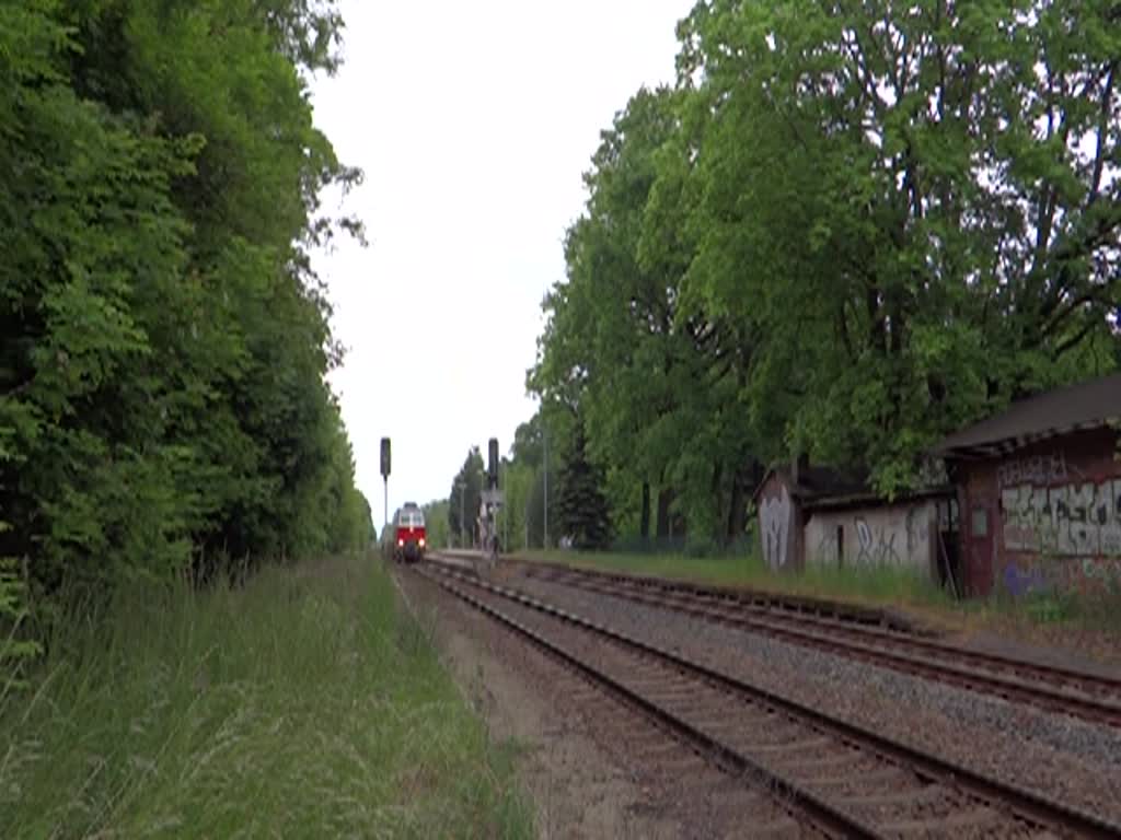 232 409 bei der Ausfahrt in Klinge am 18.05.14.