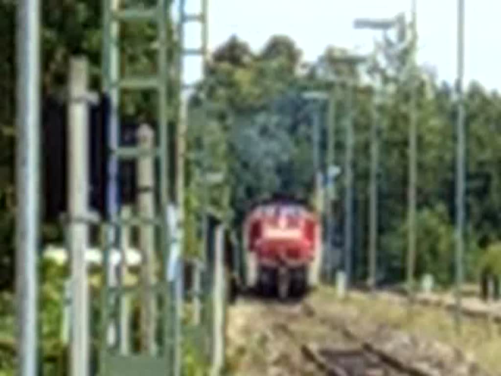294 745 fhrt Pfeifend aus dem Bahnhof Hirschau aus. (Strecke Amberg-Schnaittenbach, 28.08.2007) 