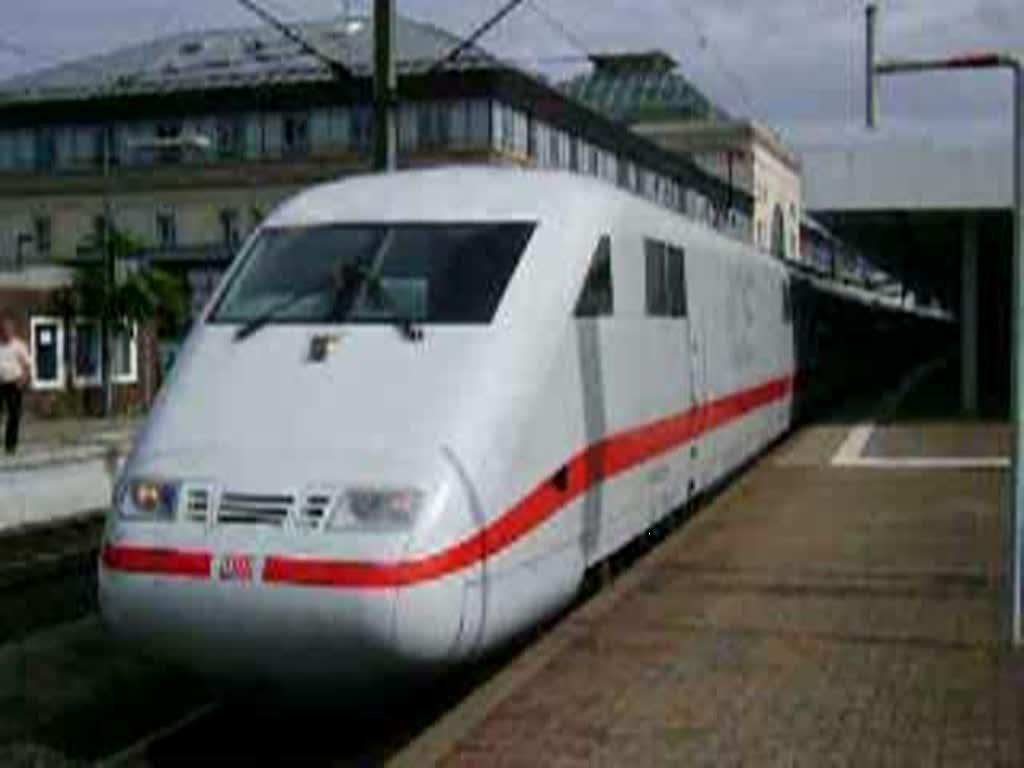 401 056  Heppenheim/Bergstrae  fhrt als ICE 596 Mnchen Hbf - Berlin-Ostbahnhof aus Mannheim Hbf aus. 25.08.08