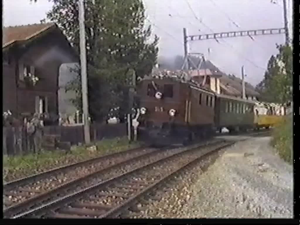 90 Jahre Albulabahn feierte die Rhtische Bahn am 5. September 1993 mit einem Bahnhofsfest in Bergn und Pendelfahrten mit Ge 4/6 353 nach Preda.