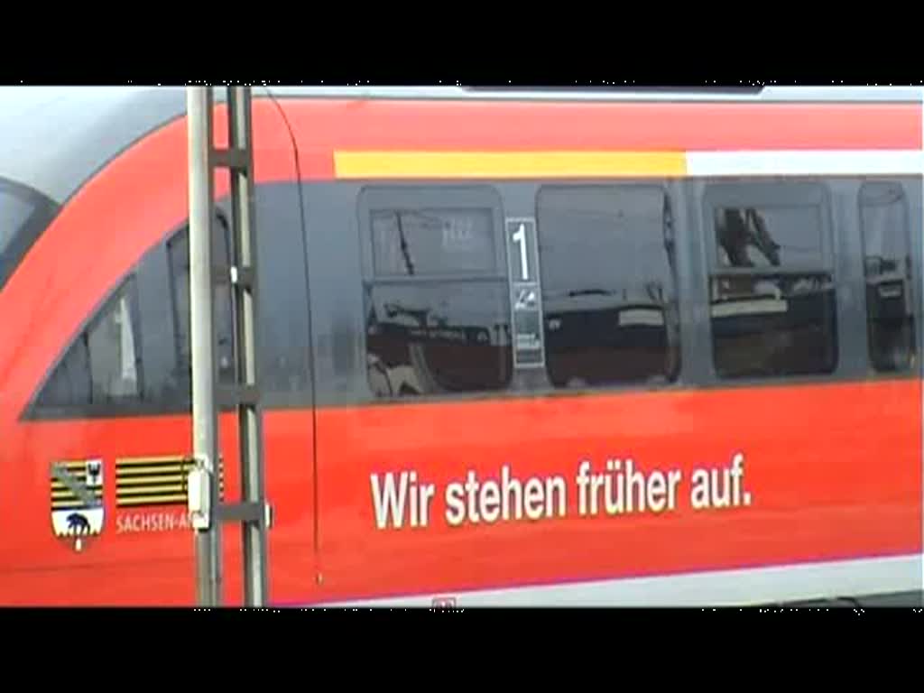 Alltags Betrieb auf den HBF Leipzig ( RB Weienfels, S2 Borna, RE Chemnitz, S-Bahn Halle ) 03.10.2009