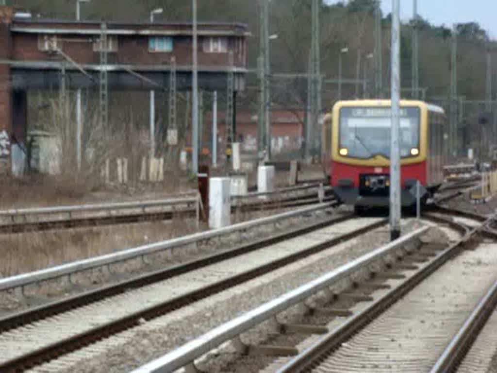 Am 29.03.08 wird die S-Bahnlinie 1 am Bahnhof Berlin Wannsee nach Schneberg bereitgestellt.