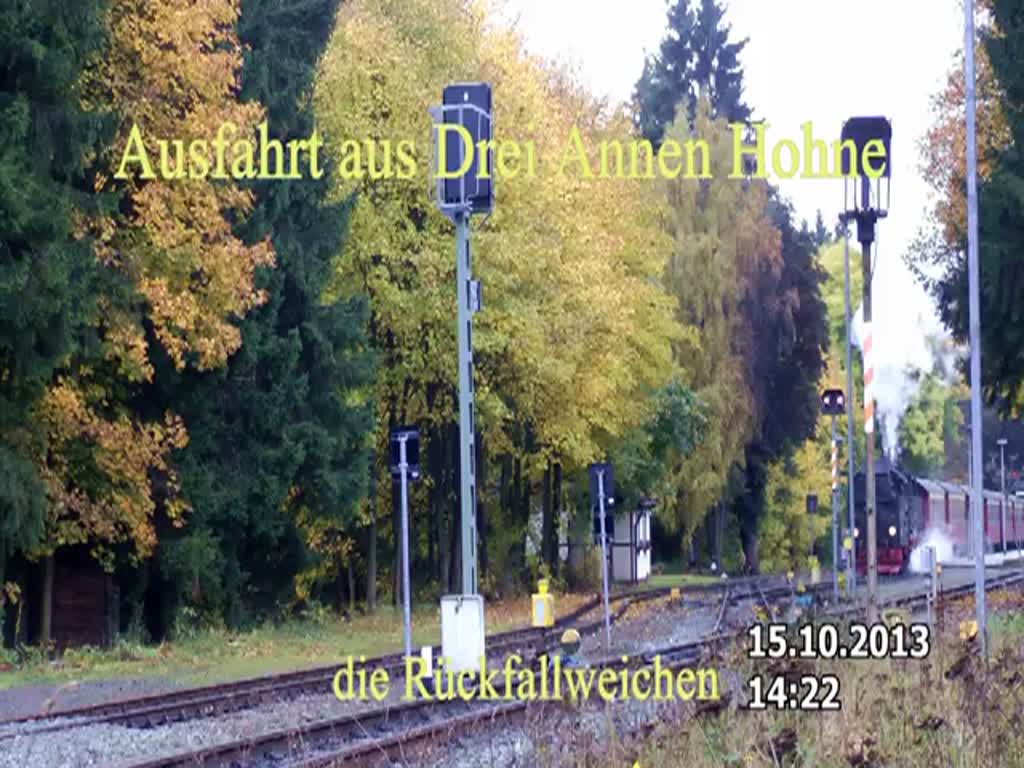 Ausfahrt aus Drei Annen Hohne  15.10.2013 14.22 Uhr.