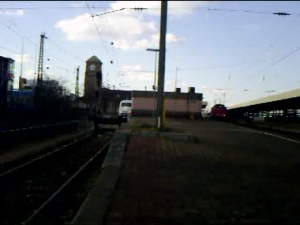 Ausfahrt des ICE 875 Berlin-Ostbahnhof - Basel SBB mit Br 401 aus Basel Bad Bf. 18.03.08