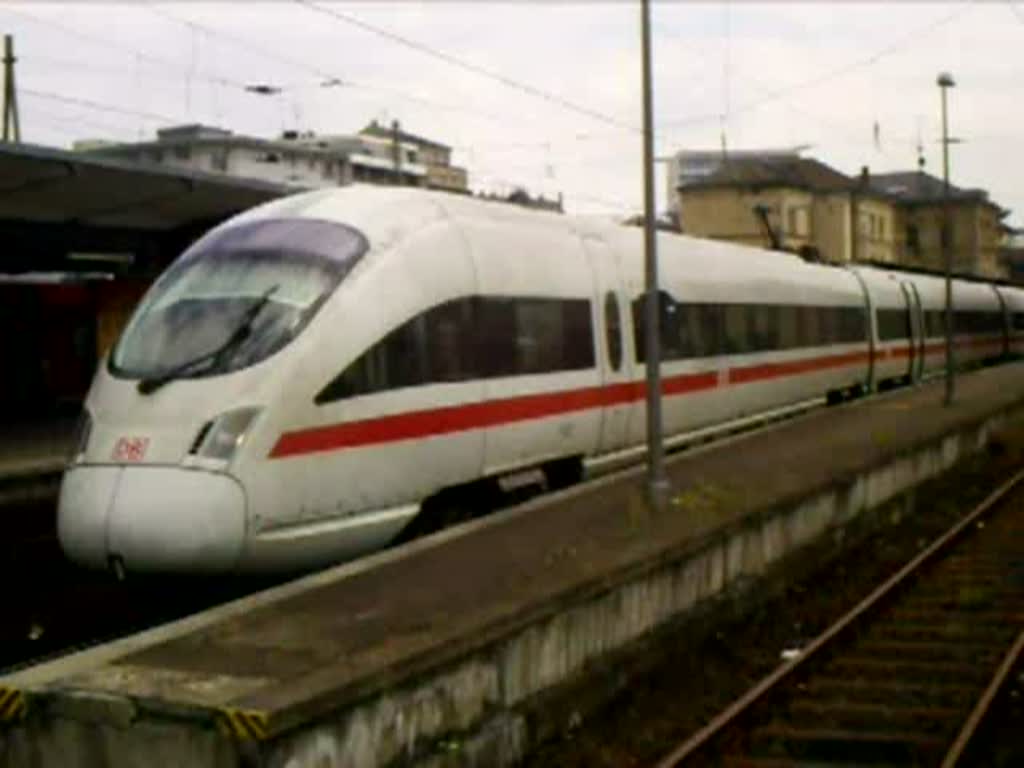  Ausfahrt des ICE-T 415 020  Gotha  und Br 411 als ICE 1650 Dresden Hbf - Wiesbaden Hbf aus Mainz Hbf. 20.05.0