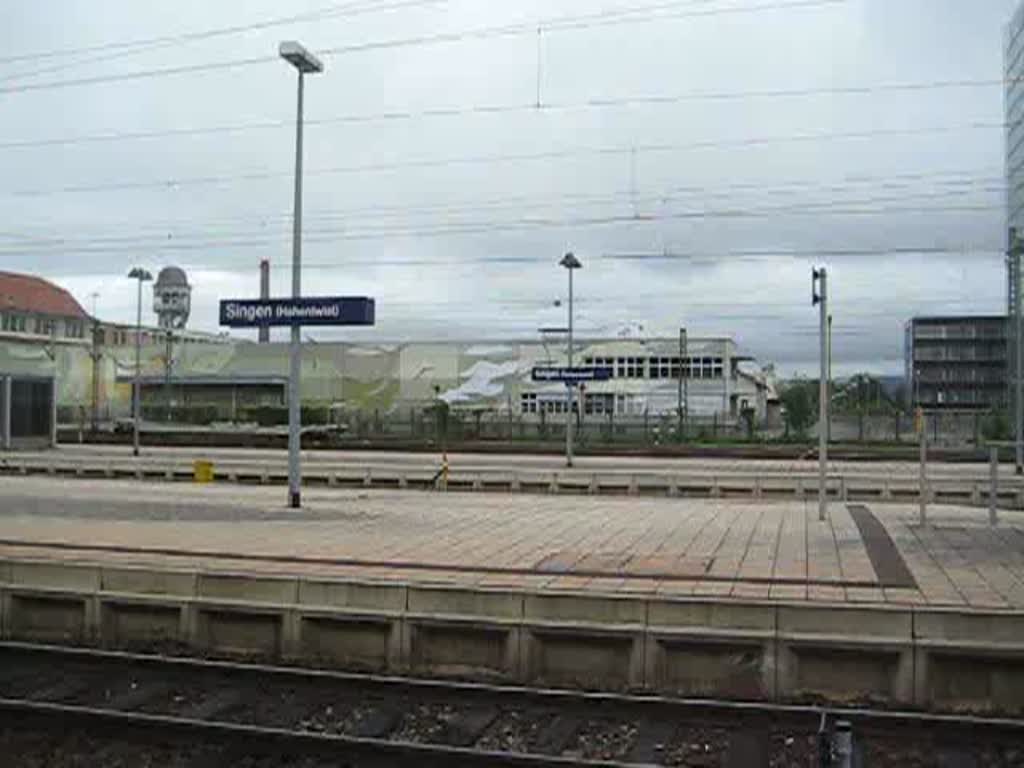 Ausfahrt der S-Bahn nach Blach, 7.Juni 2008 Singen.