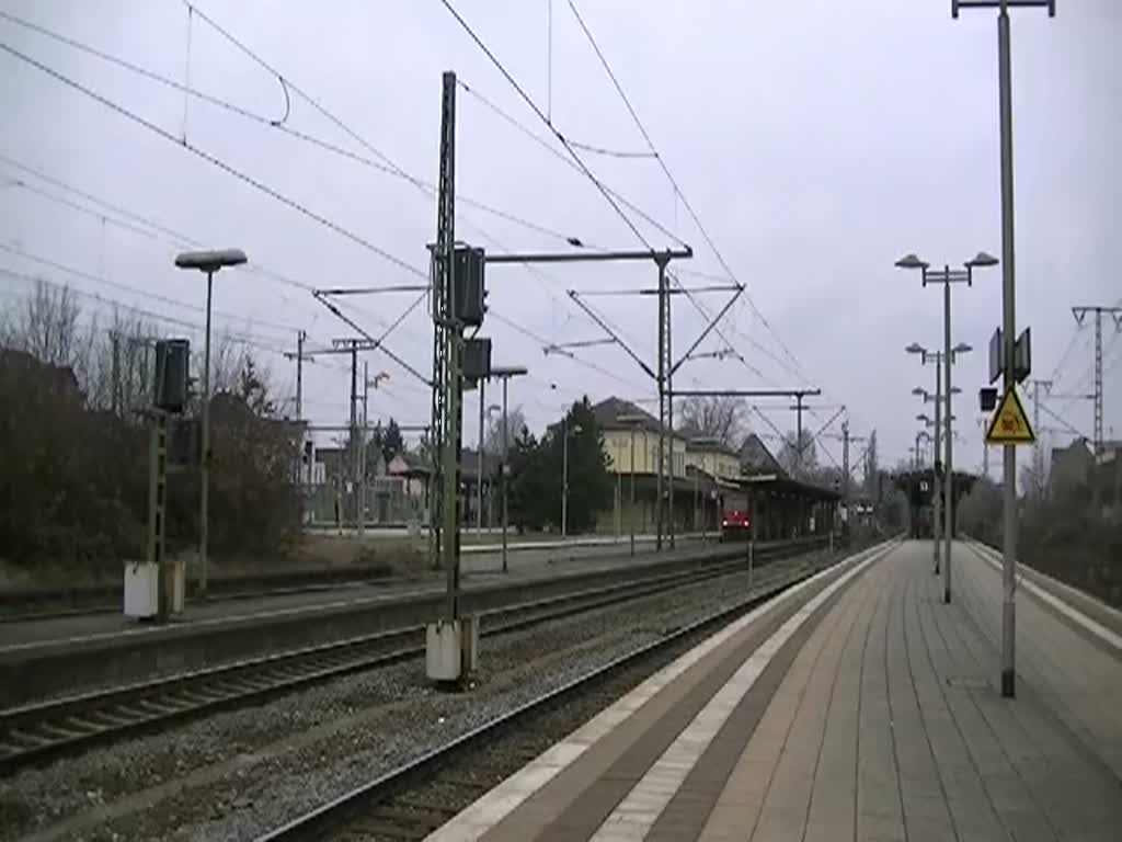 BR 155 mit Gterzug in Lehrte (Mrz 2012)