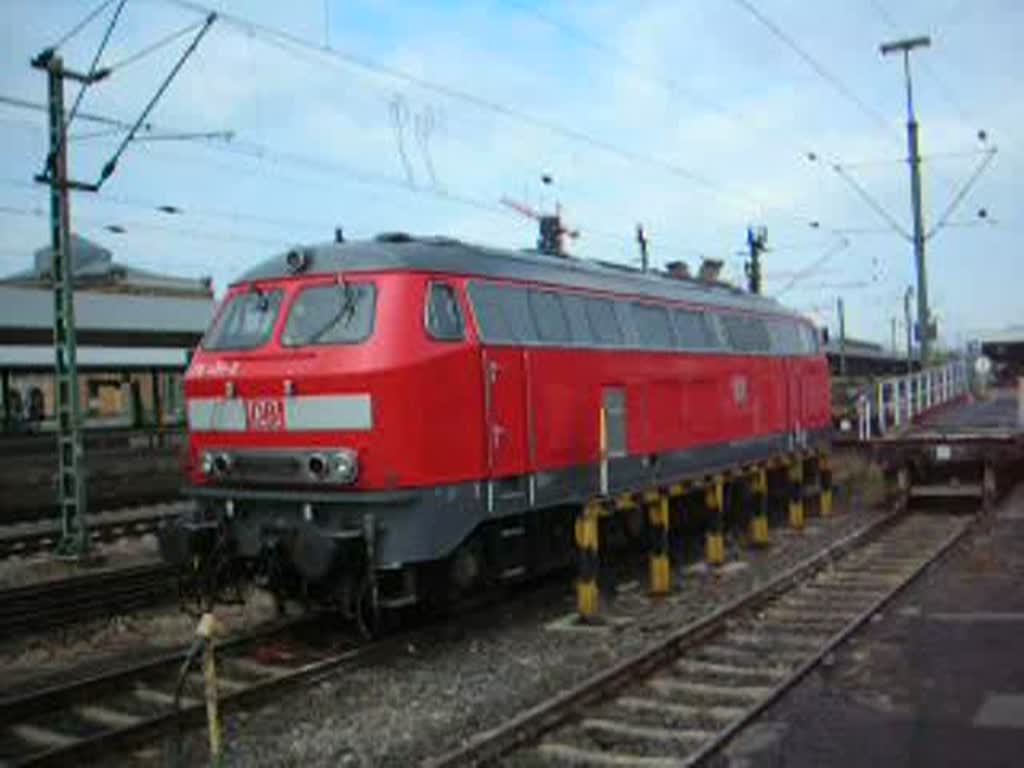 BR218 450 beim starten am 14.6.08 in Hannover