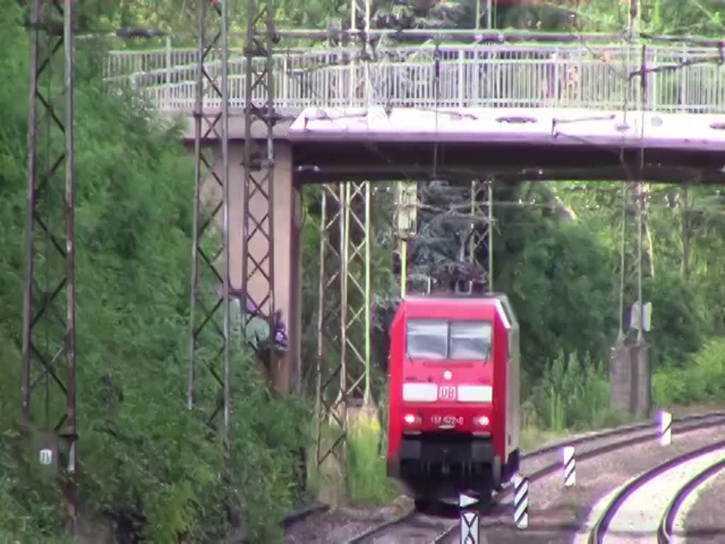 DB 152 022-0 Solofahrt in Saarbrücken-Jägersfreude, Aufgenommen am 10.07.2015