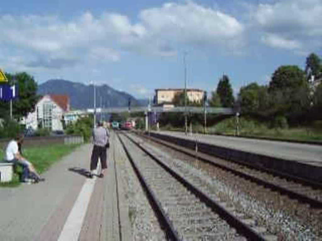 Der aus Mnchen kommende Arriva/Alex in Paralellfahrt mit einen BR 612 in Immenstadt.