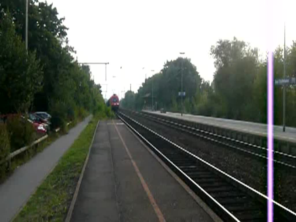 Der ITL-Taurus 1116 237-7 durchfhrt mit einem Gterzug den Bahnhof Bad Staffelstein auf Gleis 1 in Richtung Lichtenfels. (15.09.2009)