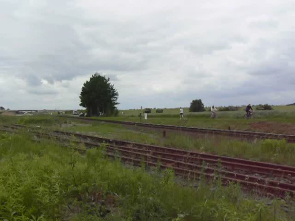 Die 119 158-4 zieht den ILA Express mit 6 Silberlingen und Wittenberger aus Berlin Schnefeld nach Berlin Lichtenberg am 13.06.2010