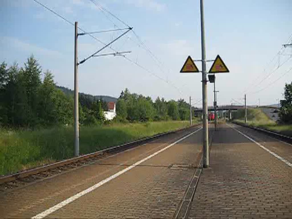Die 145 CL-012 der HGK durchfuhr mit Kesselwagen den Bahnhof Stockheim(Oberfr) in richtung Lichtenfels.