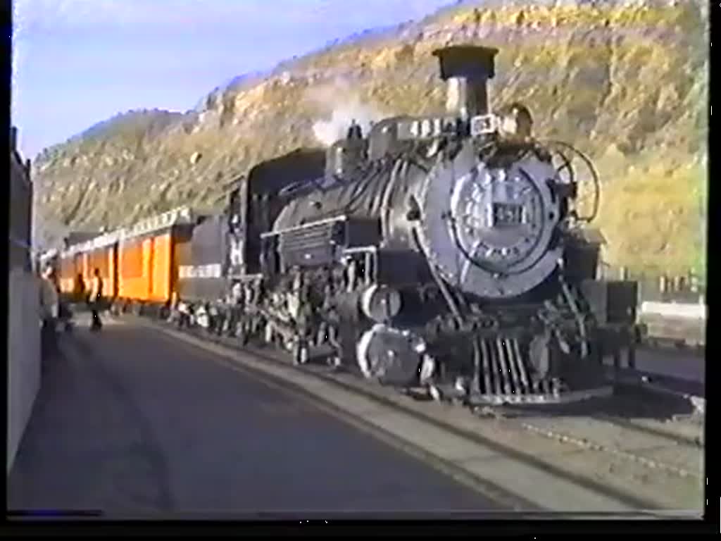 Die Fahrt von Durango nach Silverton am 12. Mai 1991 mit einer K-36 von Baldwin hat mich beeindruckt, besonders oberhalb der Schlucht des Animas-Rivers.