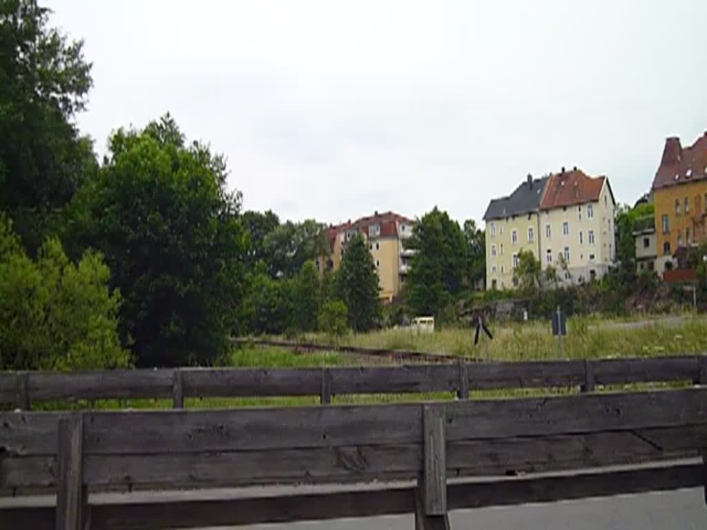 Die Museumsferkel 172 132-3 und 172 171-1 hatten am 28.06.14 eine Sonderfahrt von Chemnitz nach Schleiz-West. Hier sind sie zusehen in Schleiz-West.