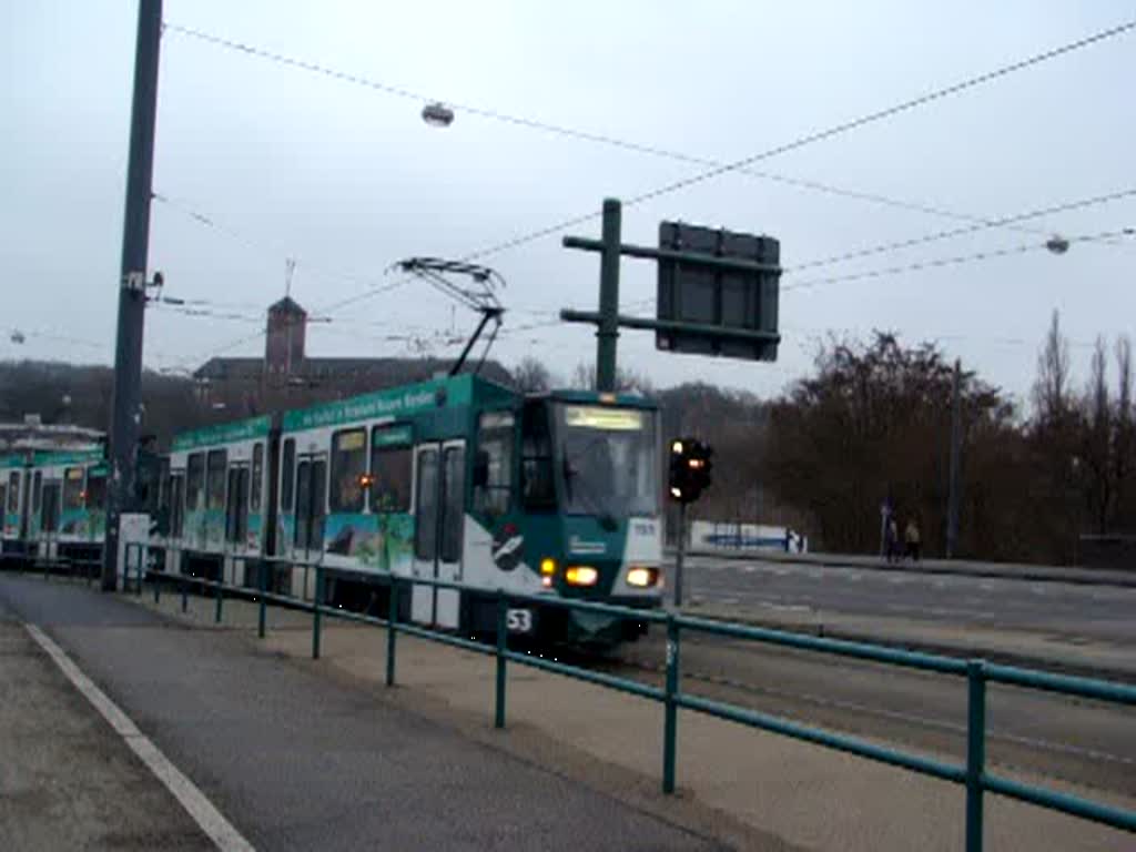 Die Tropen Linie in Potsdam. Hier bei der Langen Brcke. Aufgenommen am 27.12.2007