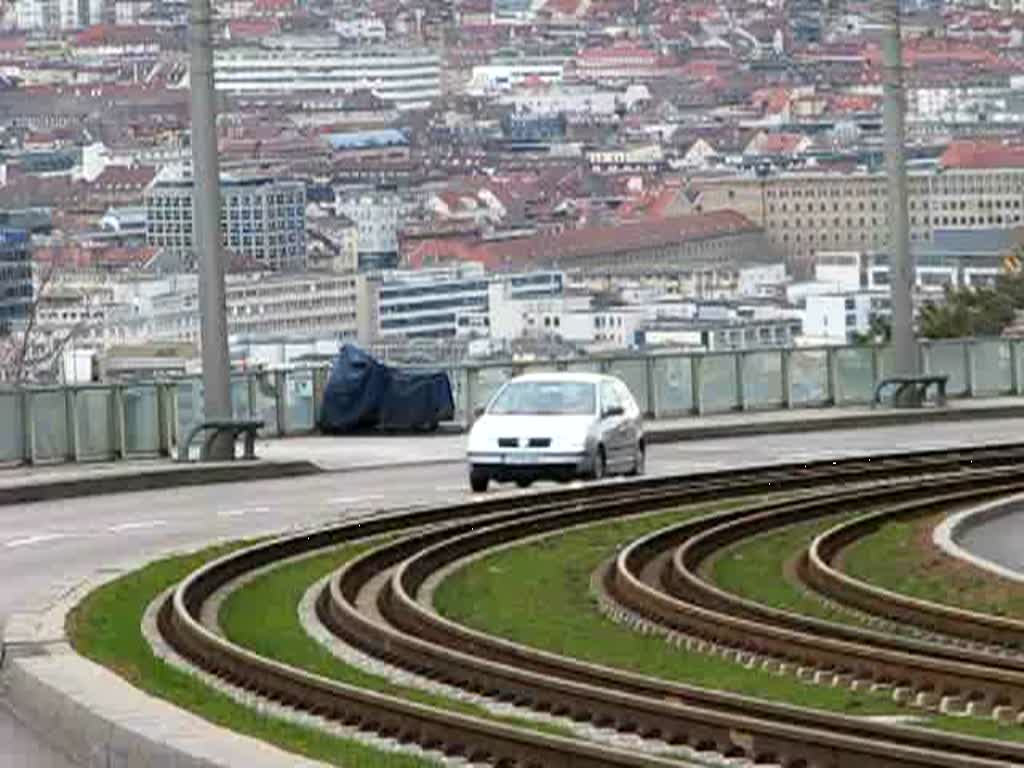 Die U15 auf der Aussichtsstrecke mit der Stadt im Hintergrund. 04.02.2008 (Jonas)