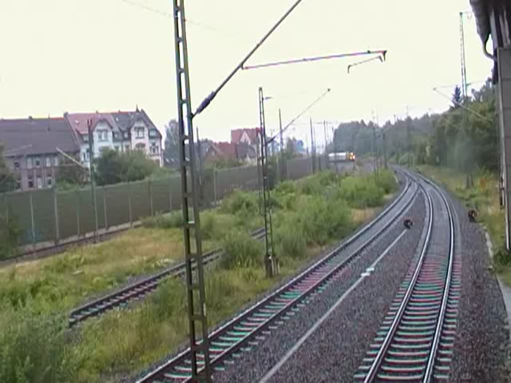 Durchfahrt eines Zuges mit der BR EX DR V100, in Lehrte, am 22.Juli 2010.