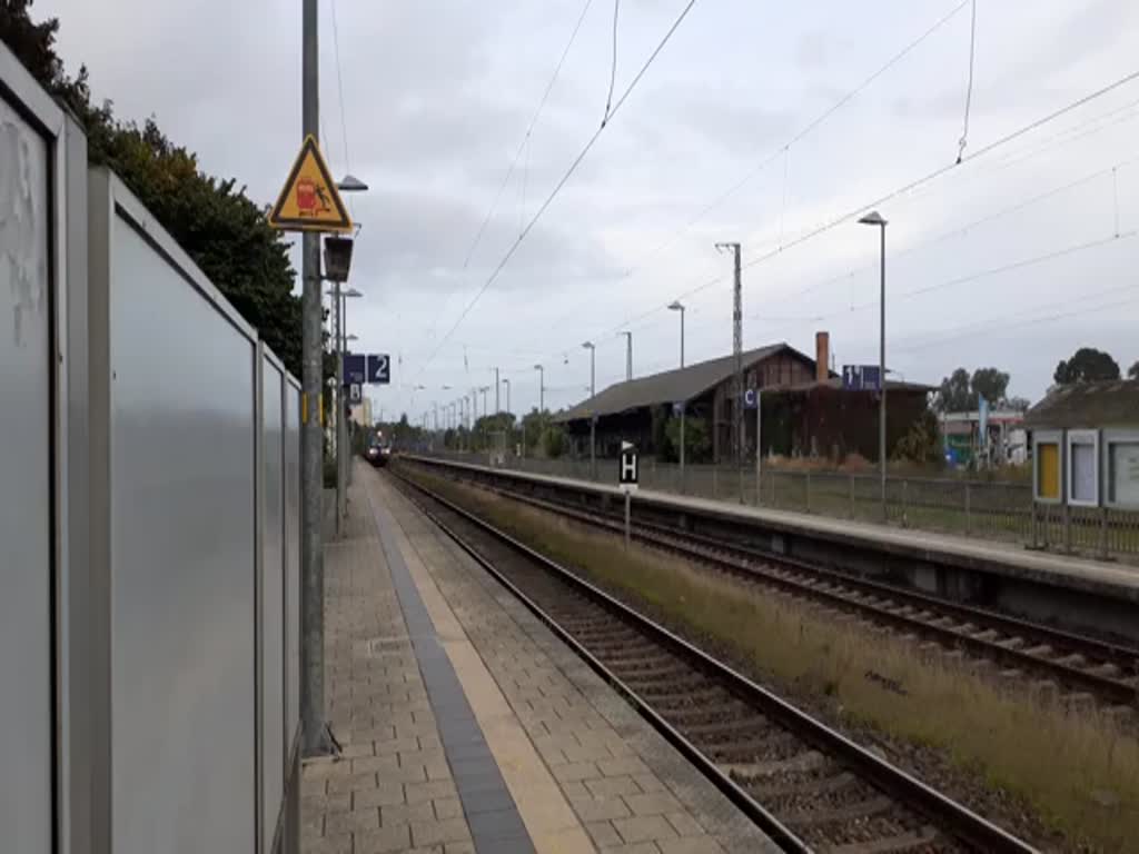 EGP 193 848 mit Containerzug / Anklam / 24.09.2021