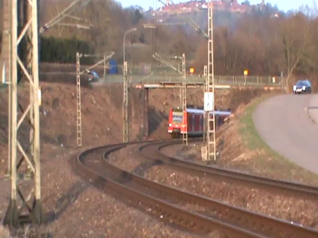 Ein BR 425 der S-Bahn Rhein Neckar in Kleingemnd am 15.03.11