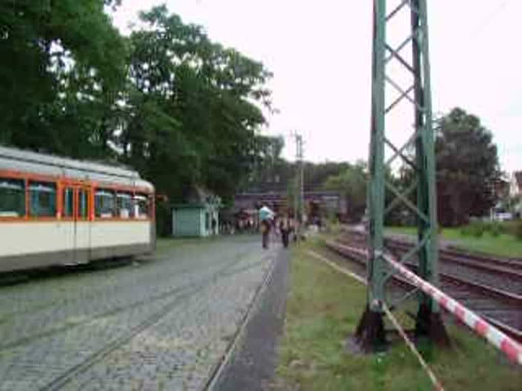 Ein N Triebwagen beim Frankfurter Verkehrsmuseum.