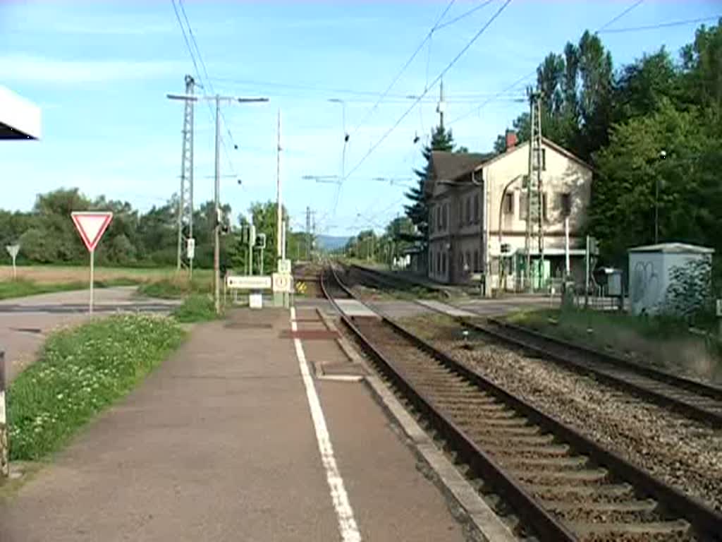 Ein TGV-POS in der Kurve von Kork am 14. August 2009.