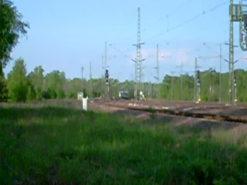 Ein Triebwagen der Vogtlandbahn (BR 642) durchfhrt Muldenstein in Richtung Bitterfeld.