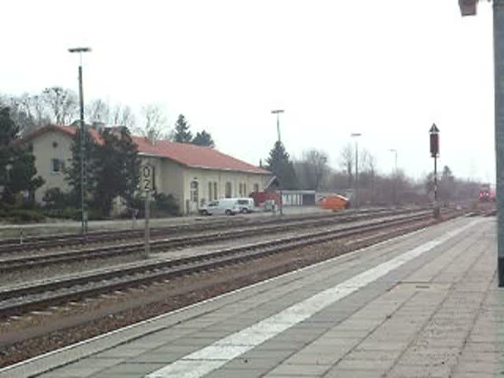 Eine Dreifach Traktion von 612er als RE Nrnberg erreichen Buchloe. 04.04.09