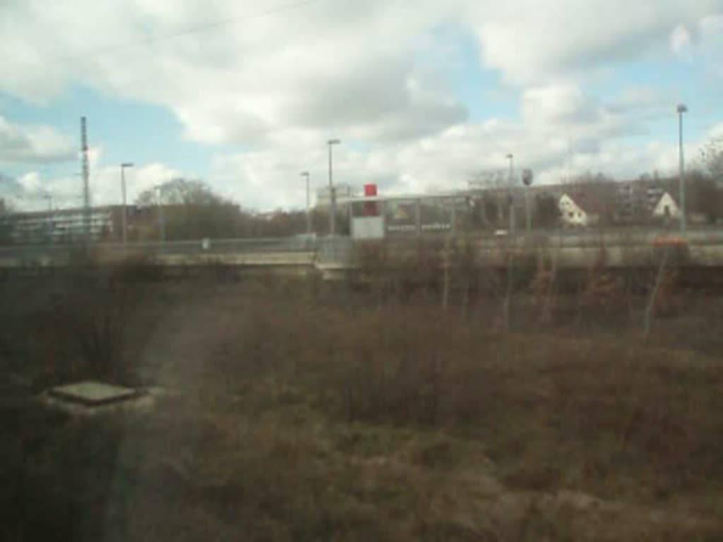 Eine Zugmitfahrt am 04.03.08 zwischen Cottbus-Sandow und Cottbus Hbf    .