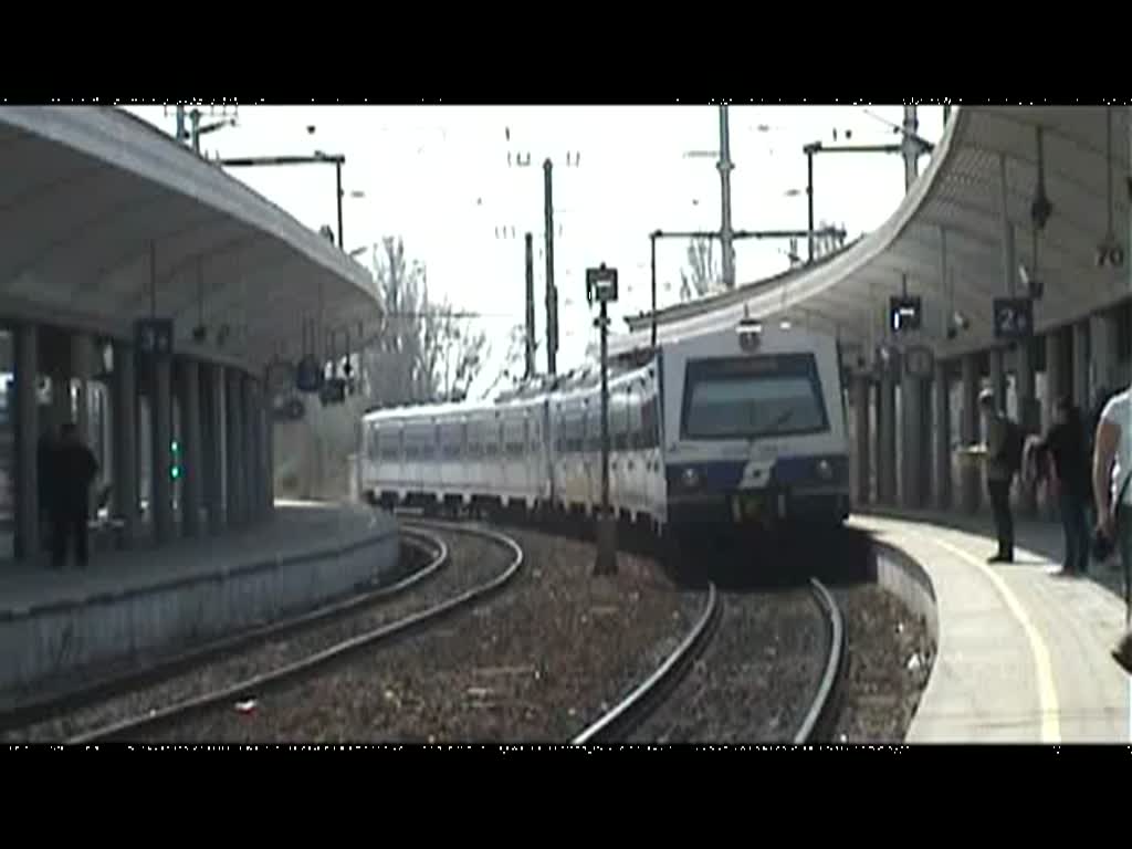 Einfahrt des 6020 in den Bahnhof Wien Floridsdorf und mitfahrt (Blick auf das Bahnbetriebswerk Floridsdorf) fast bis zu dem Haltepunkt Siemensstrae 30.03.2010