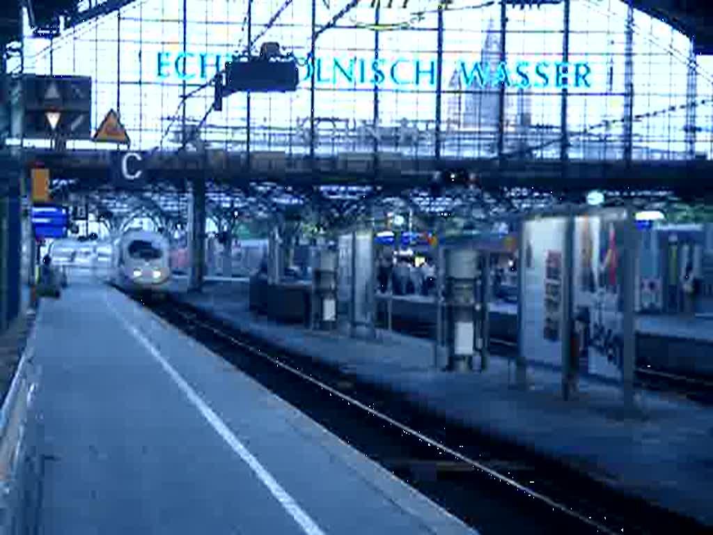 Einfahrt des ICE710 aus Wiesbaden +50 in den Bahnhof Kln Hbf. Aufgenommen am 11.06.07 