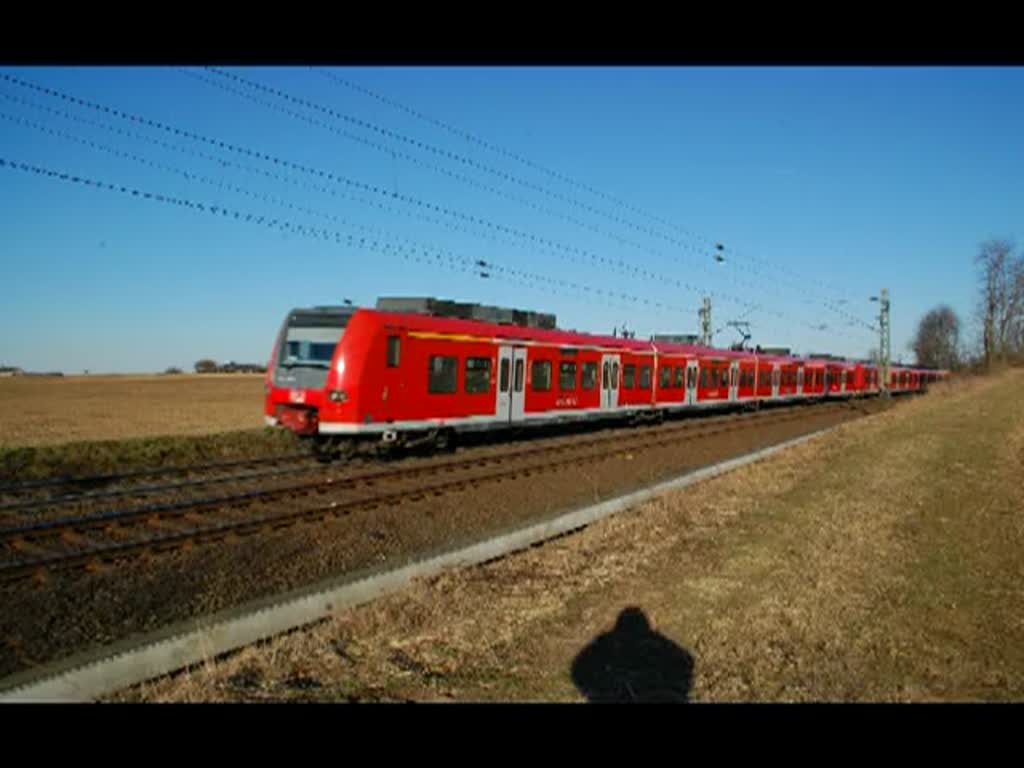 Einige Zge die an einem Nachmittag zwischen Gubberath und Noithausen auf der KBS 465 unterwegs waren. Mrz 2011