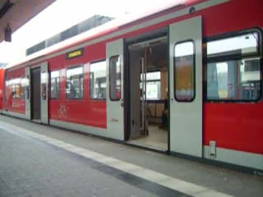 Einmal Tren zu bei der S-Bahn Rhein/Neckar in Mannheim Hbf. 