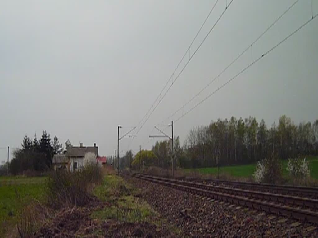 Erzgebirgsrundfahrt mit 01 509 und 23 1097 am 05.04.14 über Cheb. Hier zu sehen in Chotikov. 