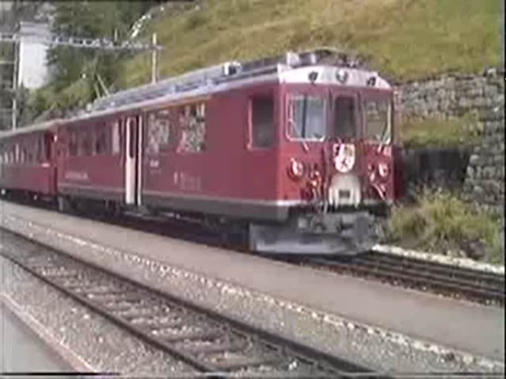 Fahrt am 3. September 1993 mit Extrazug 3923 mit ABe 4/4 ber und durch den Kreisviadukt von Brusio.