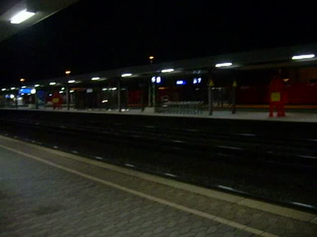 Gterzugdurchfahrt in Fulda Hbf am Samstag frh, 5. Juli 2008