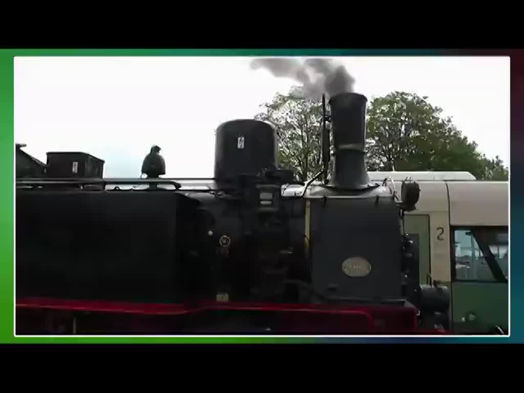 Historischer Zug mit den Lok’s 91 134 und 112 703 beim Bahnhofsfest in Putbus zwischen Bergen auf Rügen und Lauterbach Mole im Einsatz. - 21.05.2016