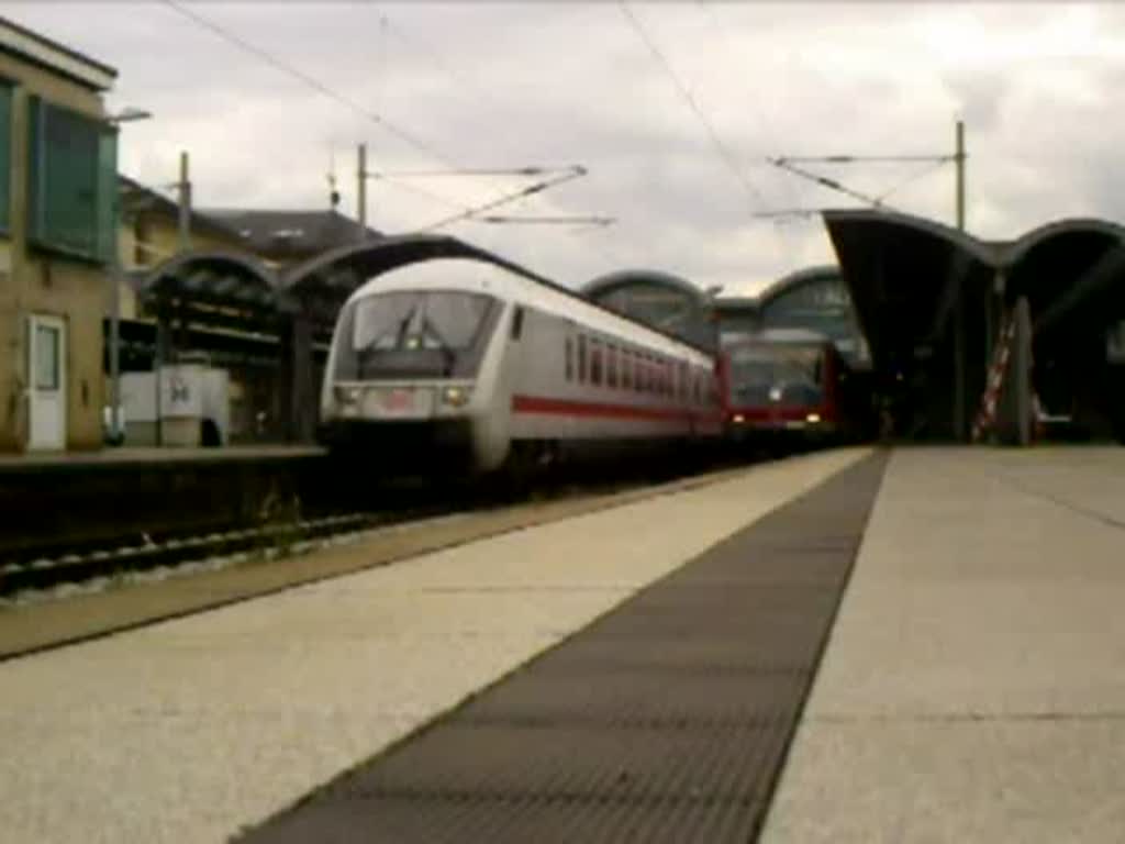 IC 2028 Passau Hbf - Hamburg-Altona wird von einer Br 101 aus Mainz Hbf geschoben. 19.05.08