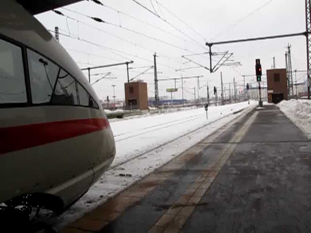 ICE 38 bei der Ausfahrt am Berliner Ostbahnhof auf dem Weg zur Tankstelle in Berlin Lichtenberg