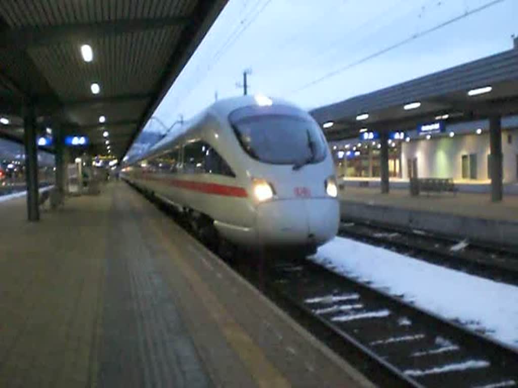 ICE  Paderborn  - ist so hufig in sterreich, luft glatt Gefahr ein-bb-t zu werden- fhrt mit ICE 108 aus Innsbruck Hbf aus. 31.1.2009