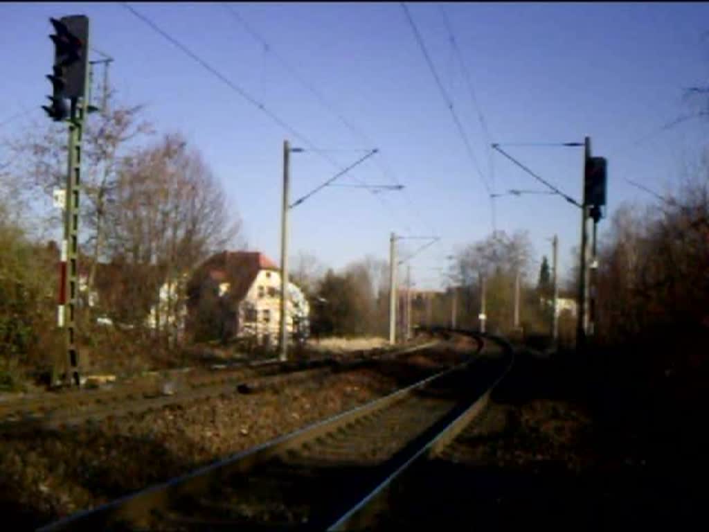 IRE Ulm Hbf - Basel Bad Bf, gebildet aus Doppeltraktion Br 611 bei der Durchfahrt von Gottmadingen am 08.02.08.