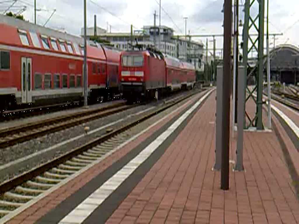 Kndelpresse bei der Ausfahrt im Dresdner HBF Richtung Prag.
15.08.10