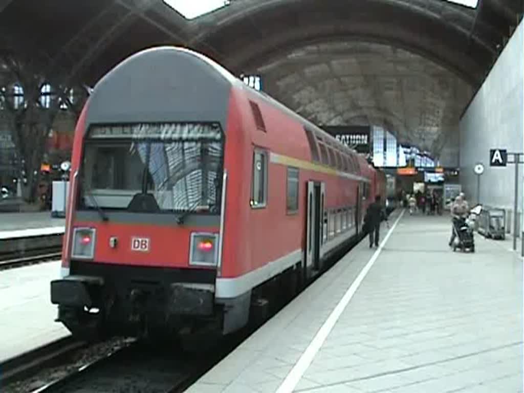 Leipzig Hbf 13.09.2008 Gleis 7 Heute fährt die SBahn 1