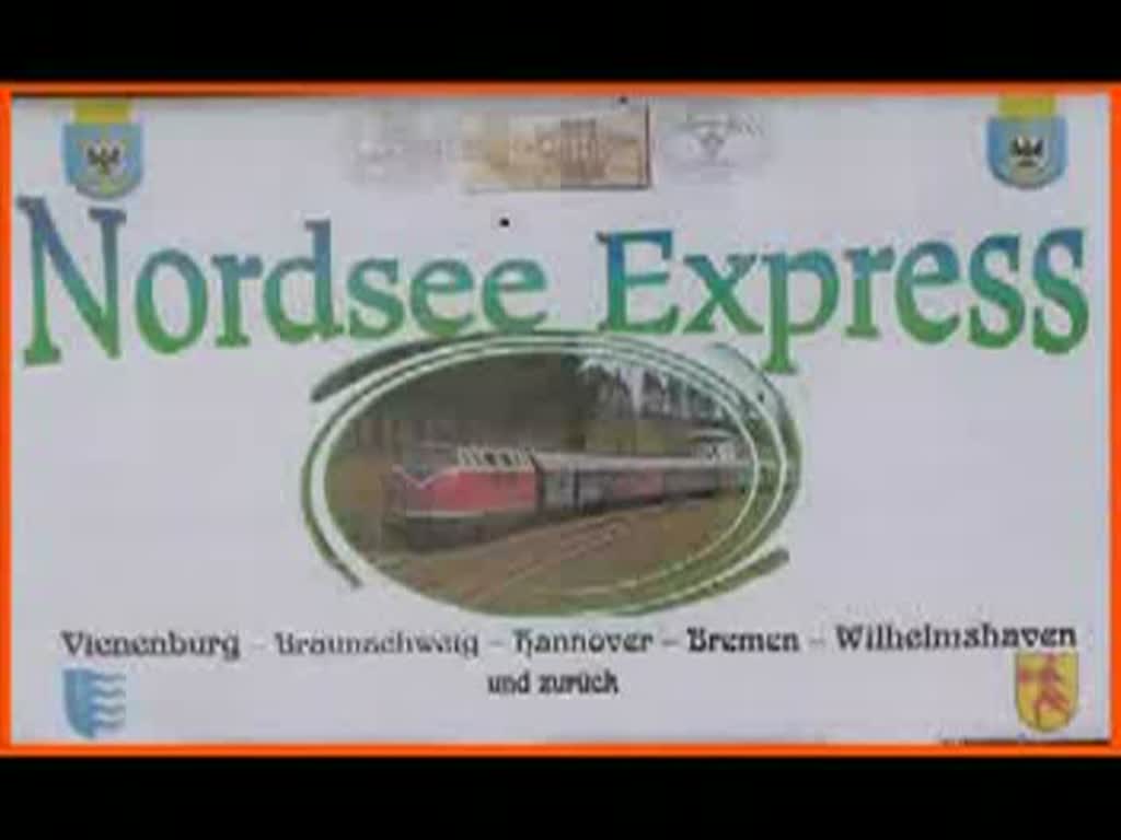 Mit dem Sonderzug „Nordsee Express“ von Vienenburg nach Wilhelmshaven,kam auch die Grodiesellokomotive V 200 033 der Hammer Eisenbahnfreunde mit ihrer damaligen  D – Zug Verbindung Bad Harzburg – Wilhelmshaven zum Einsatz.20-06-2009