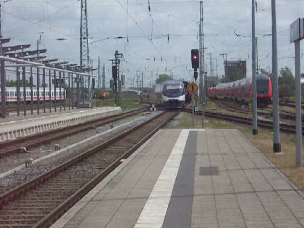 OLA80034 von Gstrow nach Rostock Hbf.bei der Einfahrt um 14.55 Uhr im Rostocker Hbf.(09.05.09)