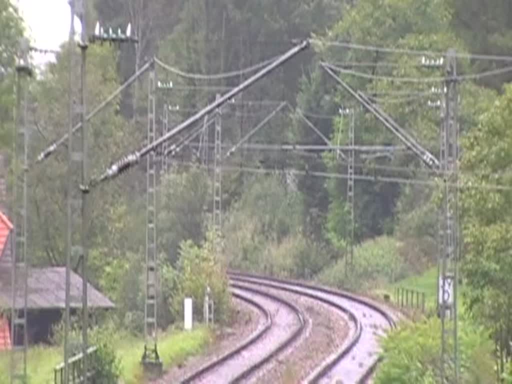 Parallelfahrt mit drei Dampfloks (01 1066 - 01 1533 - 52 740) auf der Schwarzwaldbahn bei Gutach am 25/09/10.