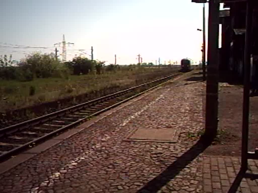 RB36708 von Rathenow nach Braunschweig Hbf.bei der Einfahrt im Bahnhof Schnhausen(ELBE).31.07.08 