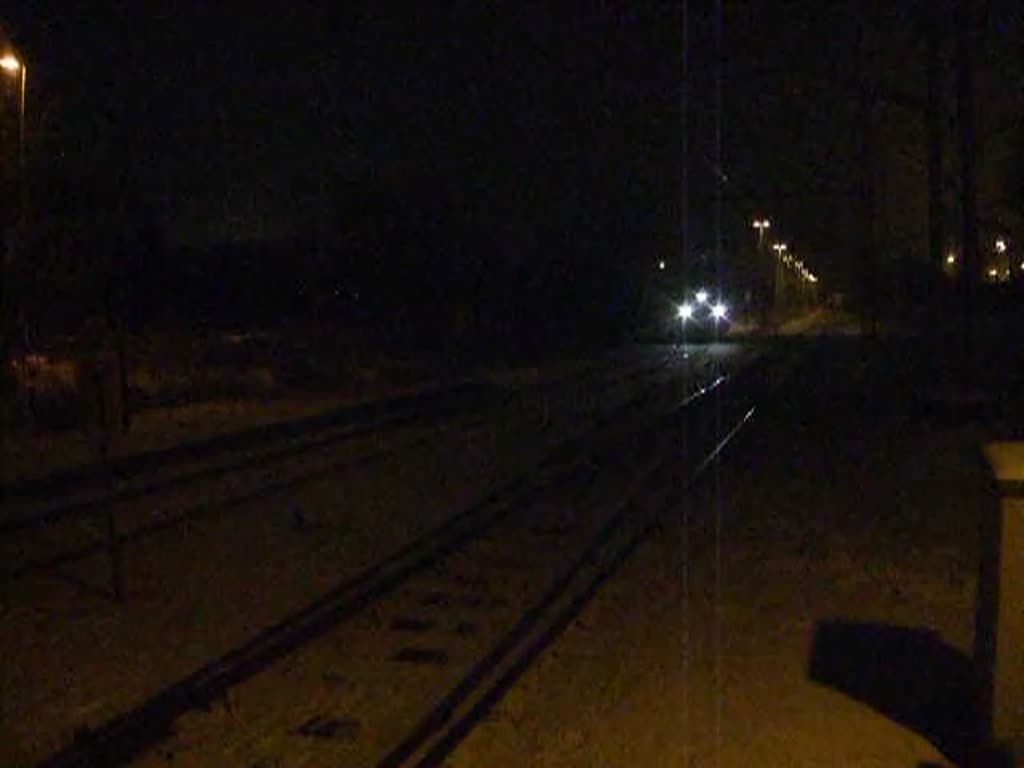 SBB-Cargo beim Rangieren im Bahnhof Rostock-Bramow sie fuhr spter nach Stendal-Niedergrne.(22.12.10)