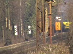 SNCB-Loks 5508 und 5539 ziehen mit ihrem unverkennbaren Dieselsound einen Schrottzug die Steigung am Gemmenicher Weg hoch von Aachen-West kommend in Richtung Belgien.
